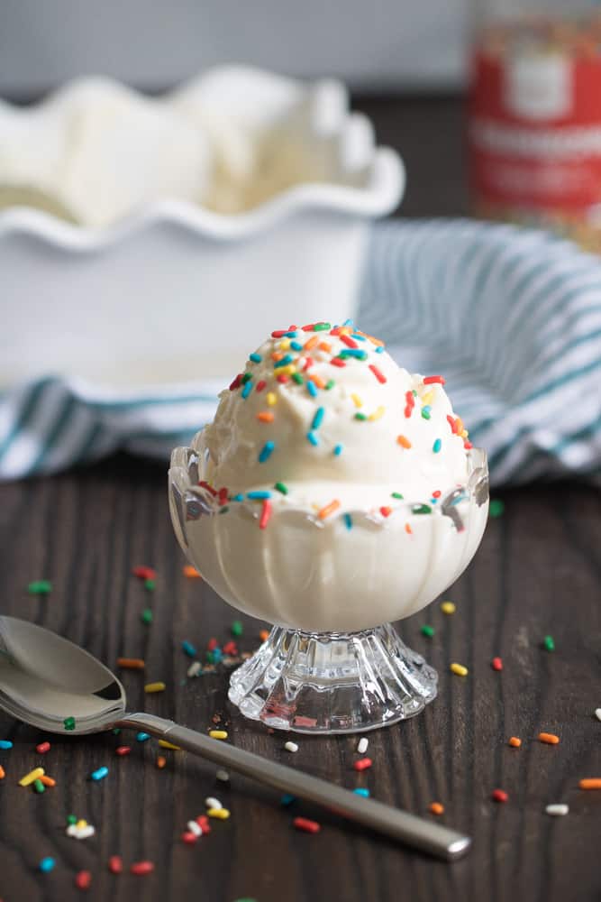 No-Churn Vanilla Ice Cream + Rainbow Sprinkles | Orchids + Sweet Tea