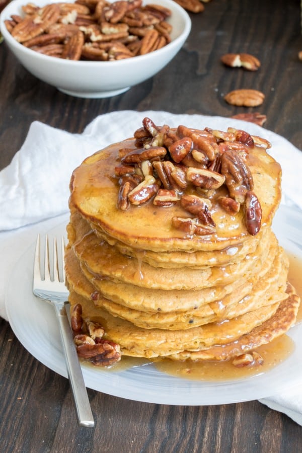 Healthy Pumpkin Quinoa Pancakes | Orchids + Sweet Tea