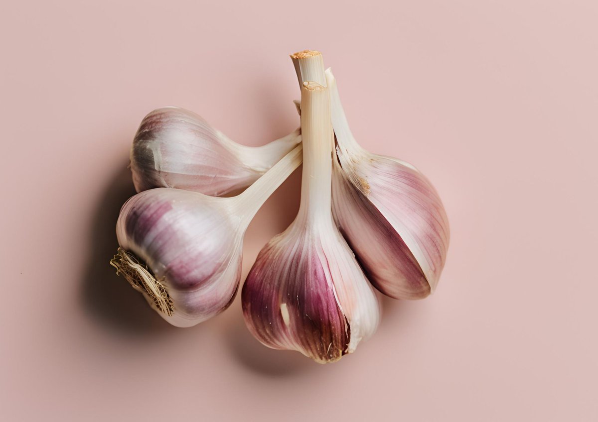 Garlic bulbs.