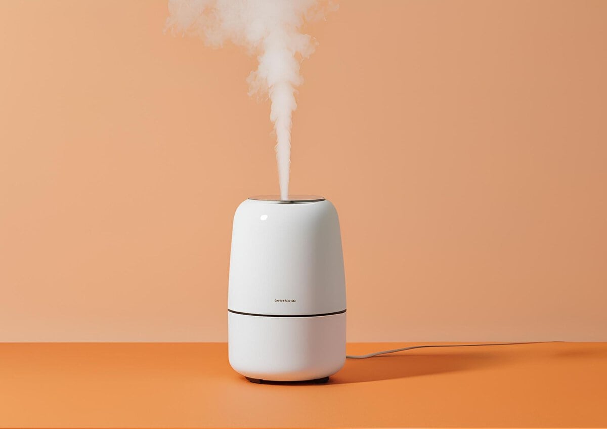 Humidifier with orange background