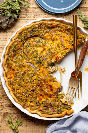 Best Veggie Parmesan Quiche 