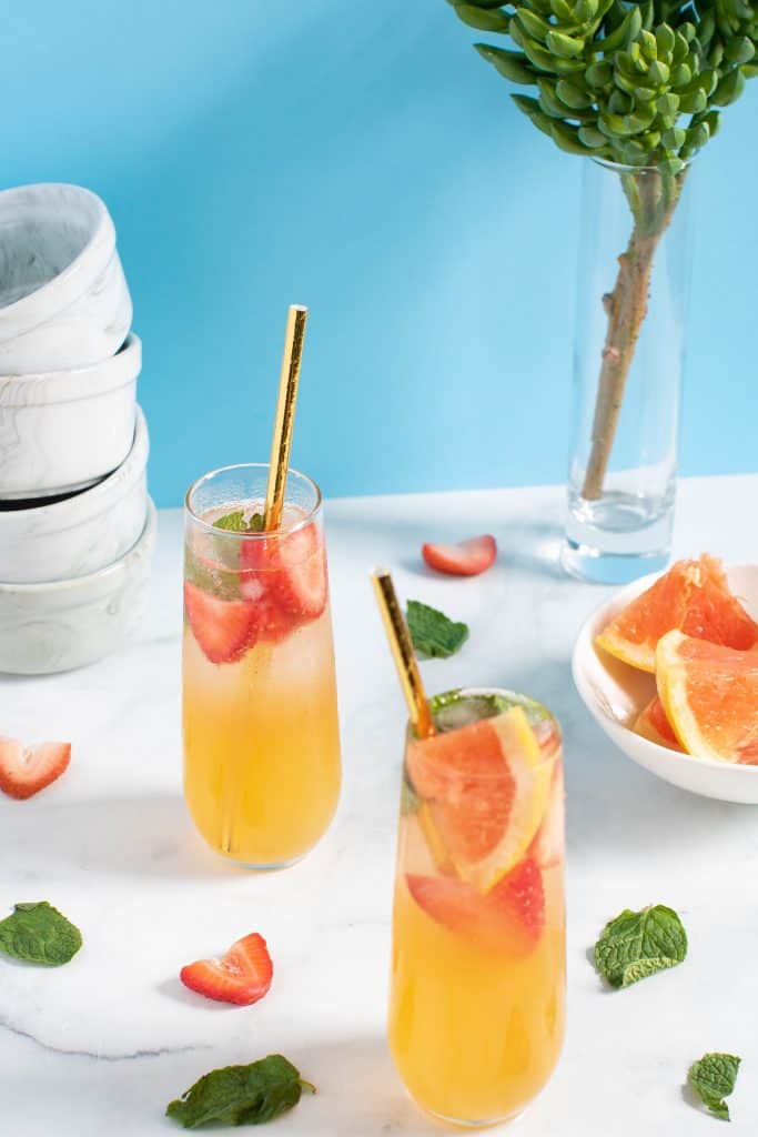 Strawberry Grapefruit Mint Spring Sodas | Orchids + Sweet Tea