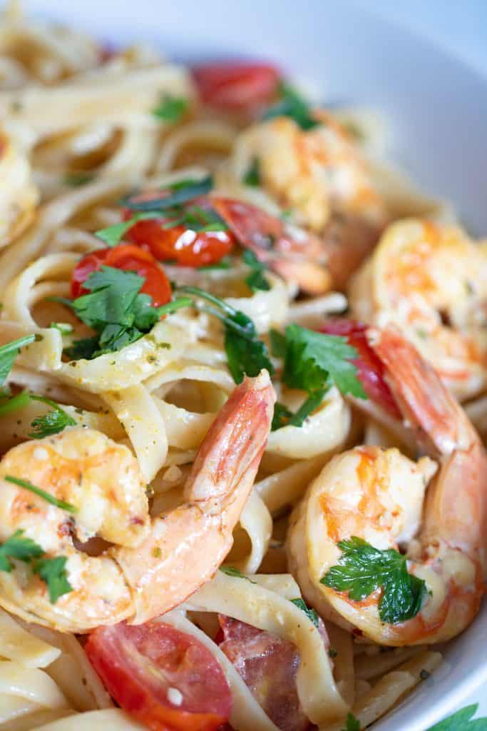 Savory Lemon Garlic Shrimp Pasta | Orchids + Sweet Tea