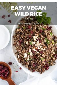 Easy Vegan Wild Rice Stuffing - Orchids + Sweet Tea