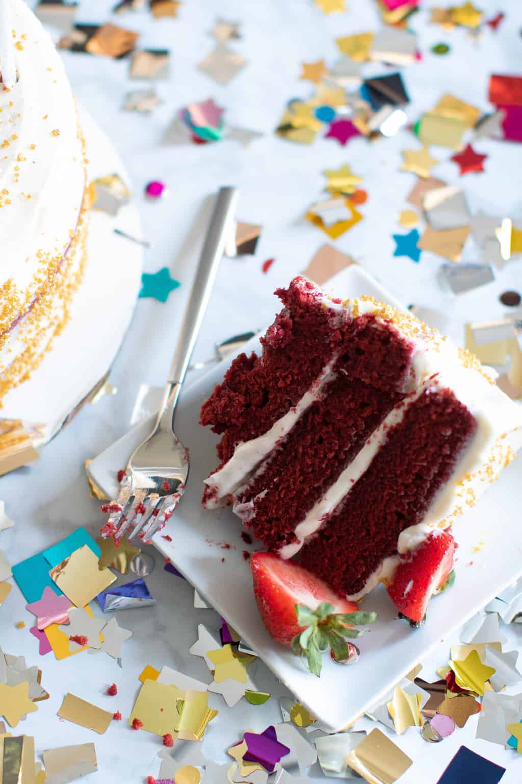 Classic Red Velvet Cake + Cream Cheese Frosting | Orchids + Sweet Tea