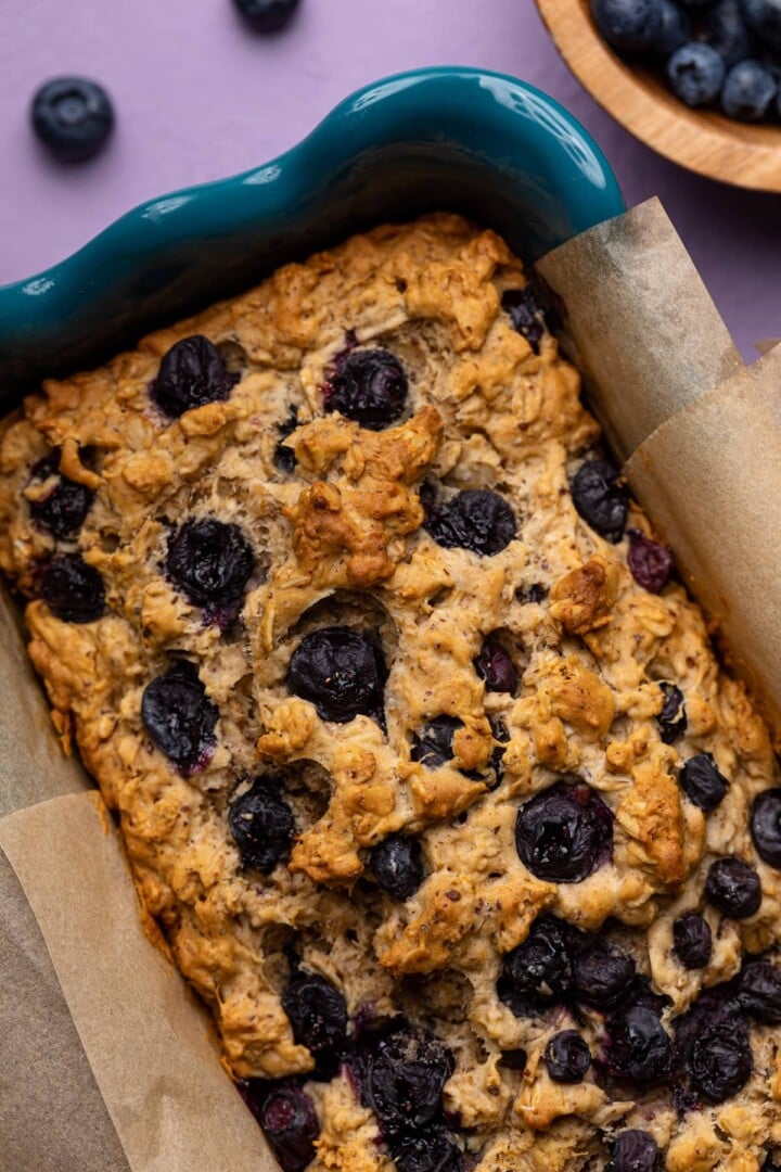 Healthy Blueberry Oatmeal Breakfast Bread | Orchids + Sweet Tea