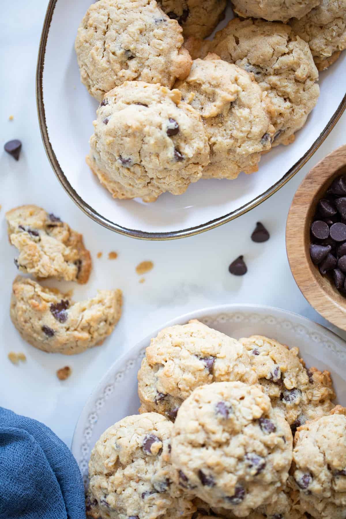 Peanut Butter Oatmeal Chocolate Chip Cookies | Orchids + Sweet Tea