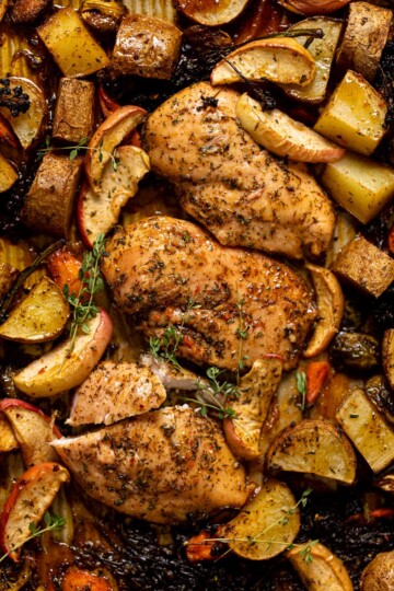 Sheet Pan Maple Apple Chicken + Veggies | Orchids + Sweet Tea