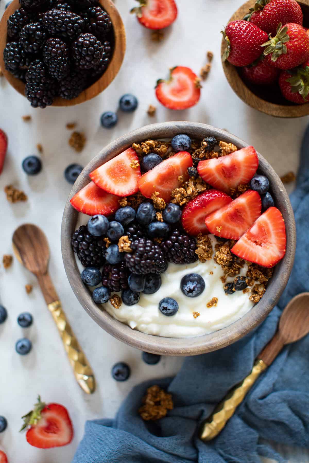 Healthy Greek Yogurt Breakfast Bowl | Orchids + Sweet Tea