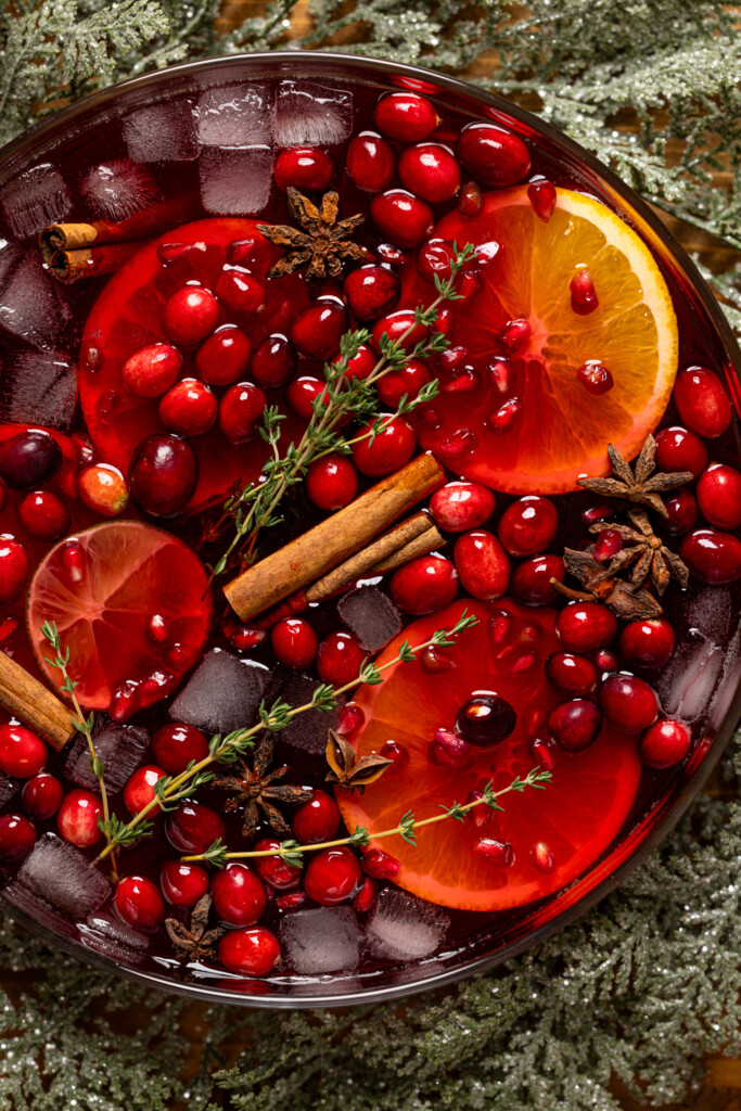 Up close shot of Christmas Punch.