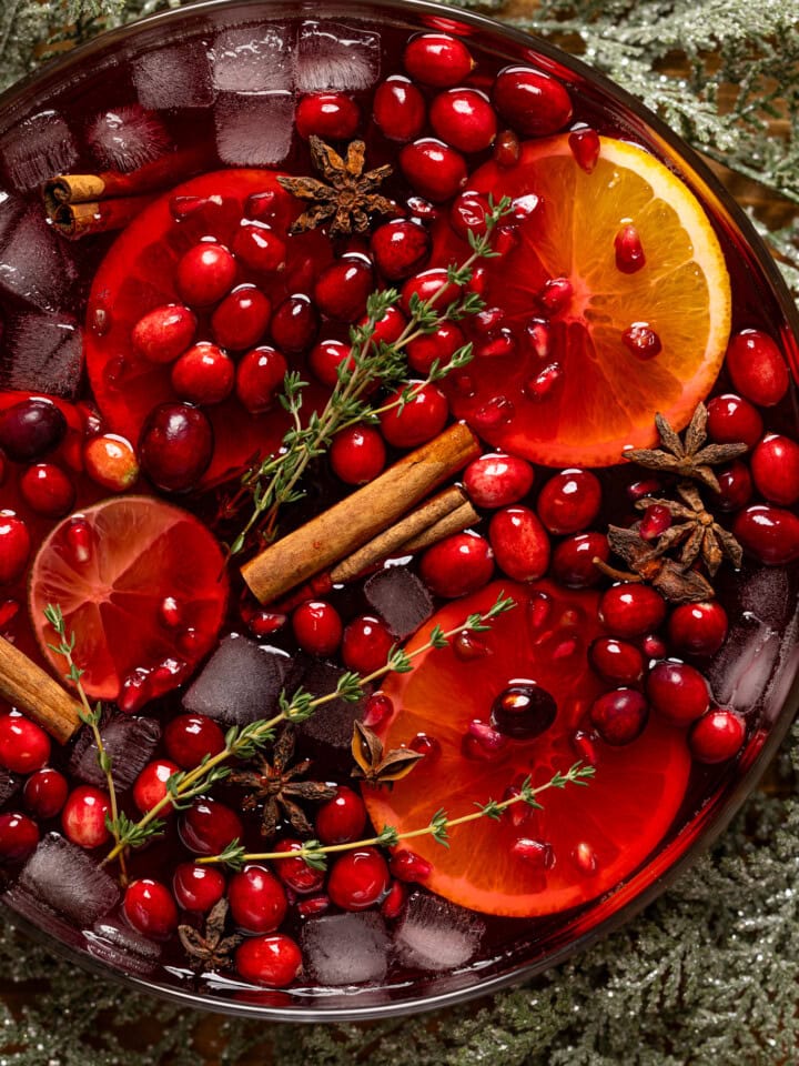 Up close shot of Christmas Punch.