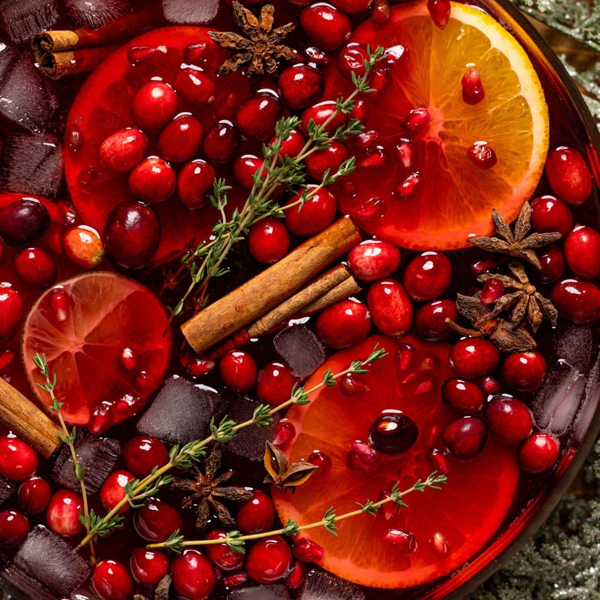 Up close shot of Christmas Punch.