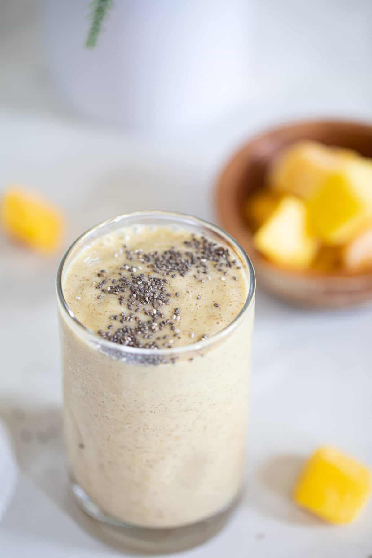 Mango Chia Seed Smoothie with Turmeric | Orchids + Sweet Tea