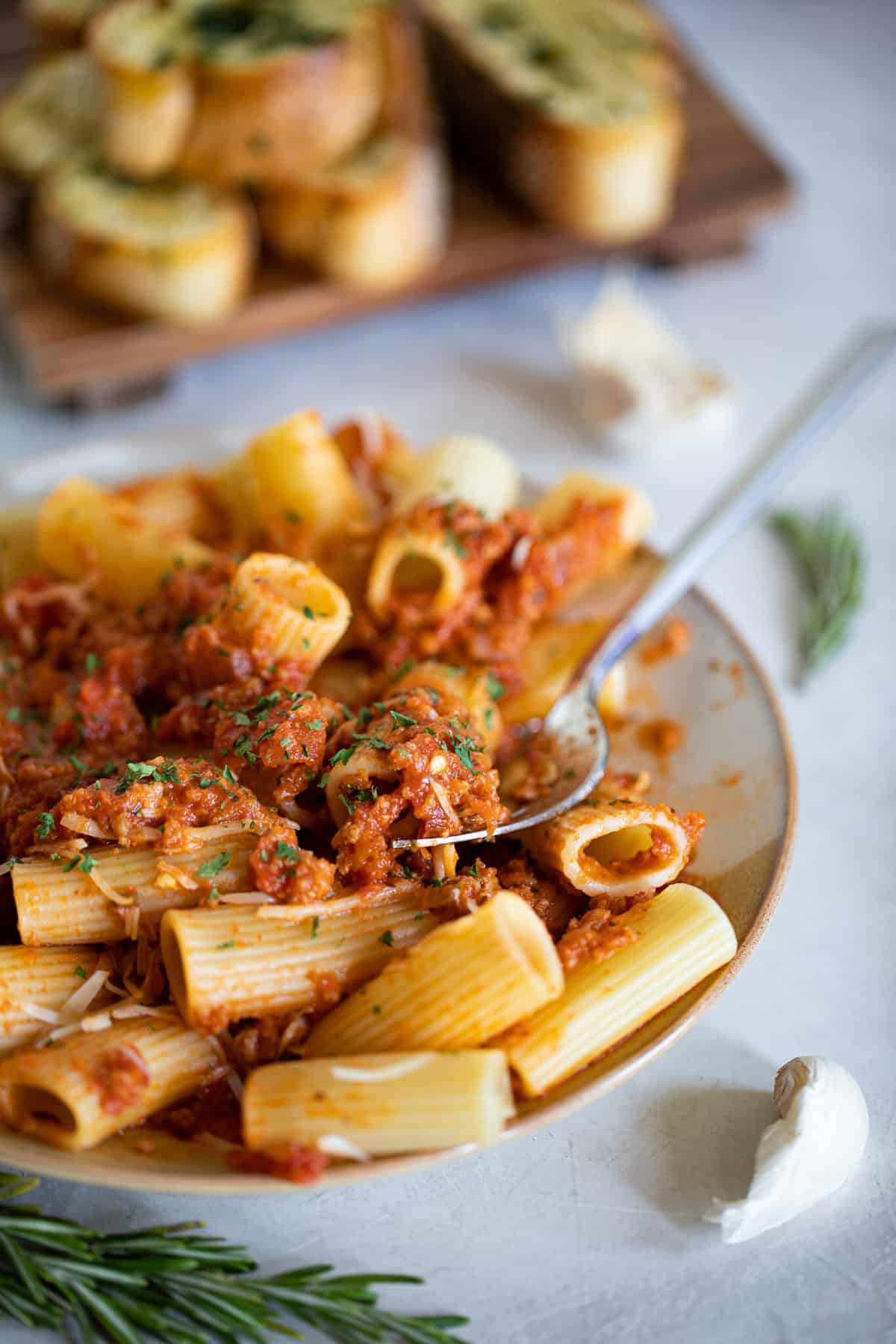 Vegan Bolognese Pasta with Plant-Based Meatballs - Orchids + Sweet Tea