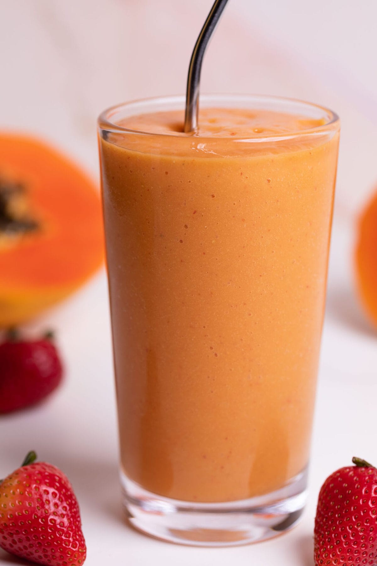 Strawberry Mango Papaya Smoothie | Orchids + Sweet Tea