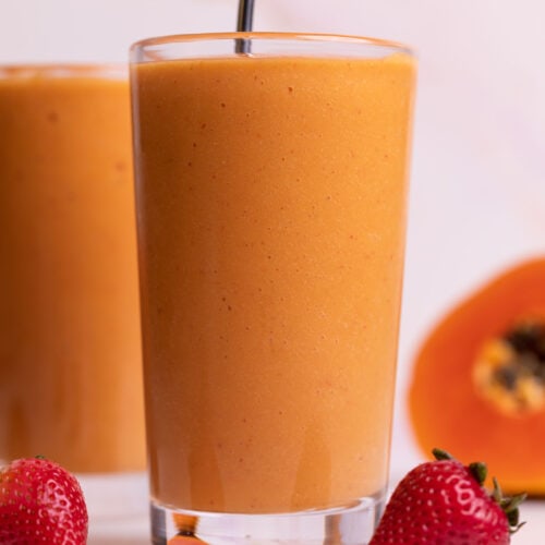 Strawberry Mango Papaya Smoothie | Simple Healthy Recipes, Complex Flavors  | Orchids + Sweet Tea