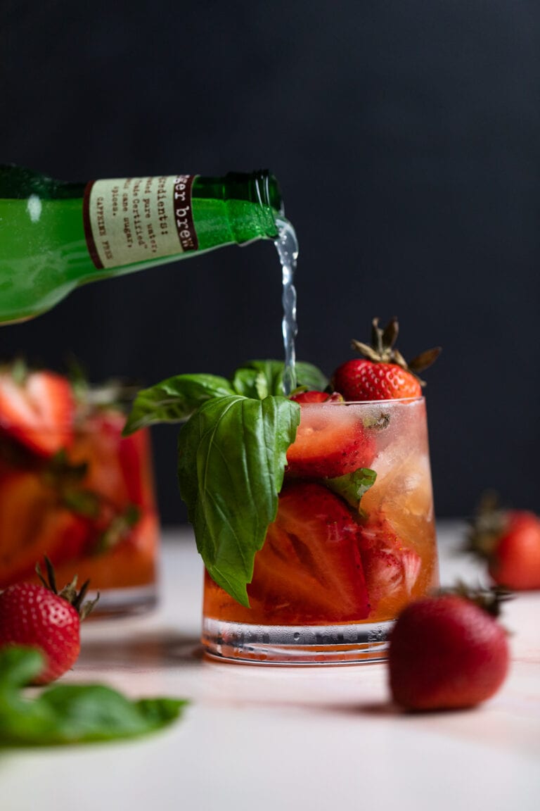 Strawberry Basil Pineapple Mocktail Orchids Sweet Tea