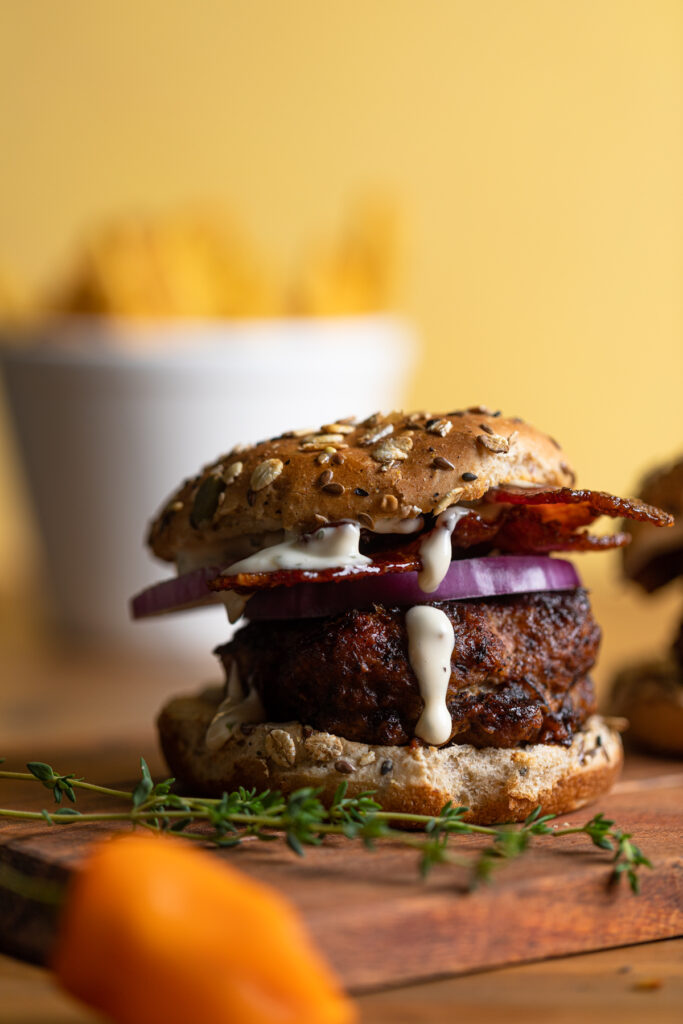 Jerk Turkey Burgers with Candied Bacon | Orchids + Sweet Tea