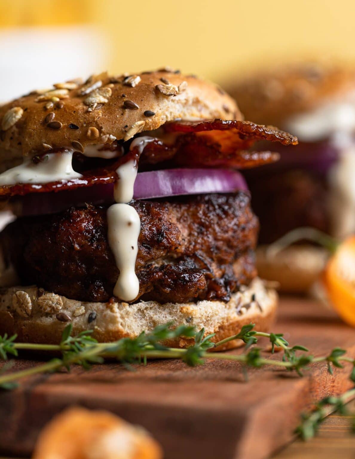 Jerk Turkey Burgers with Candied Bacon | Orchids + Sweet Tea