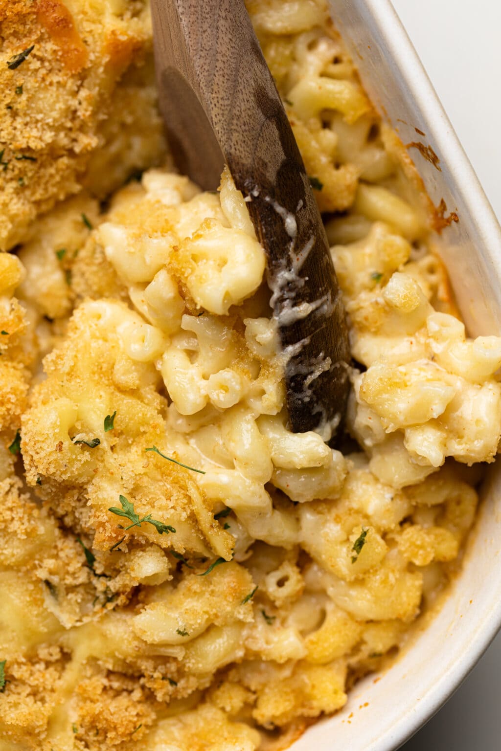 Southern Baked Mac and Cheese with Breadcrumbs - Orchids + Sweet Tea