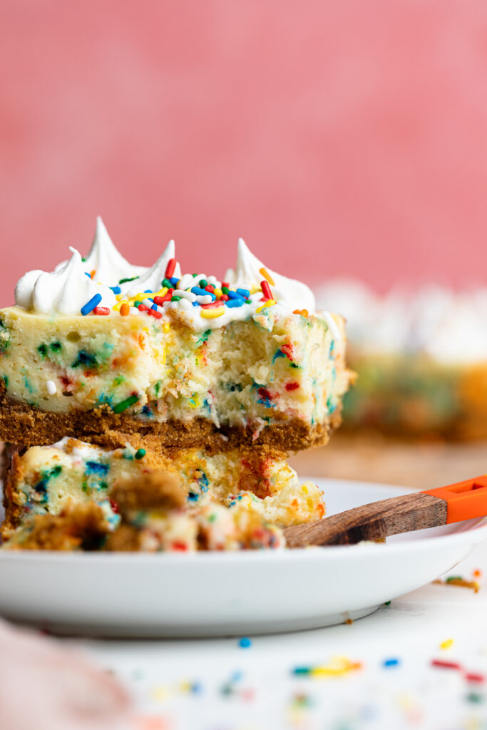 Funfetti Cheesecake Bars (Make-Ahead Dessert) | Orchids + Sweet Tea