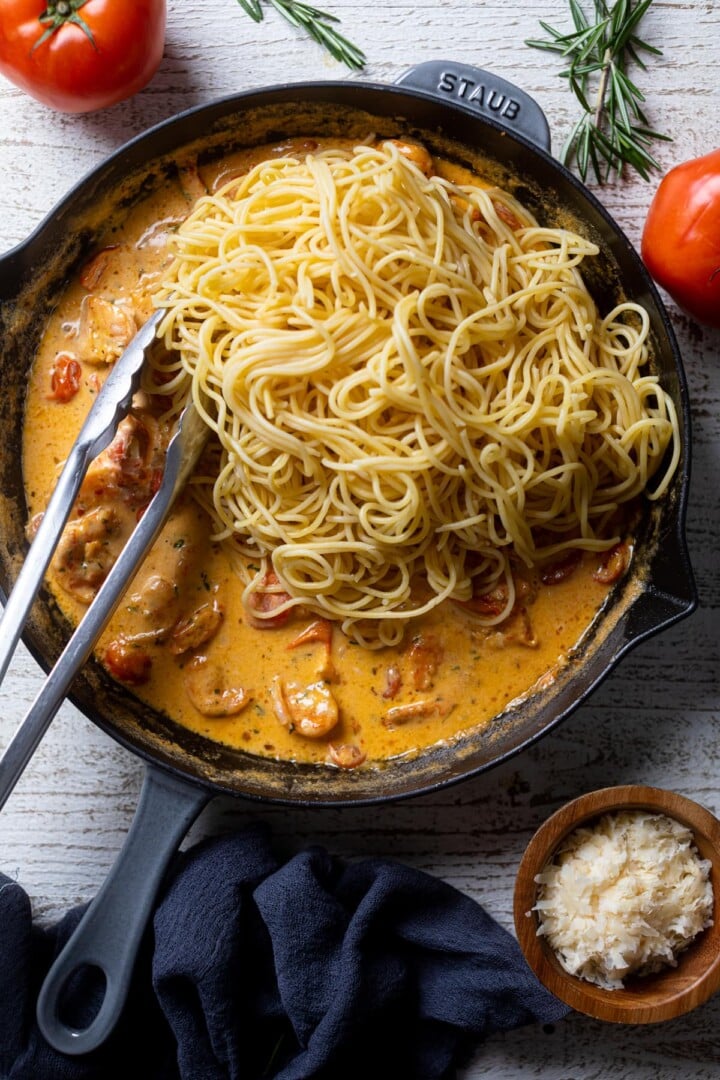 Creamy Shrimp Scampi Pasta | Orchids + Sweet Tea