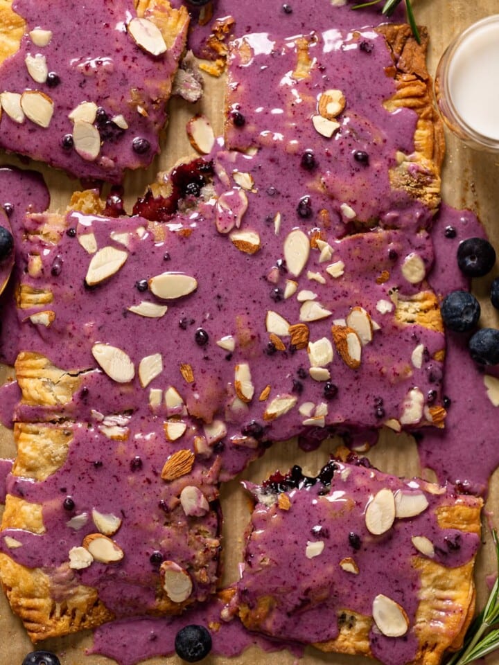 Closeup of a Blueberry Almond Pop Tart