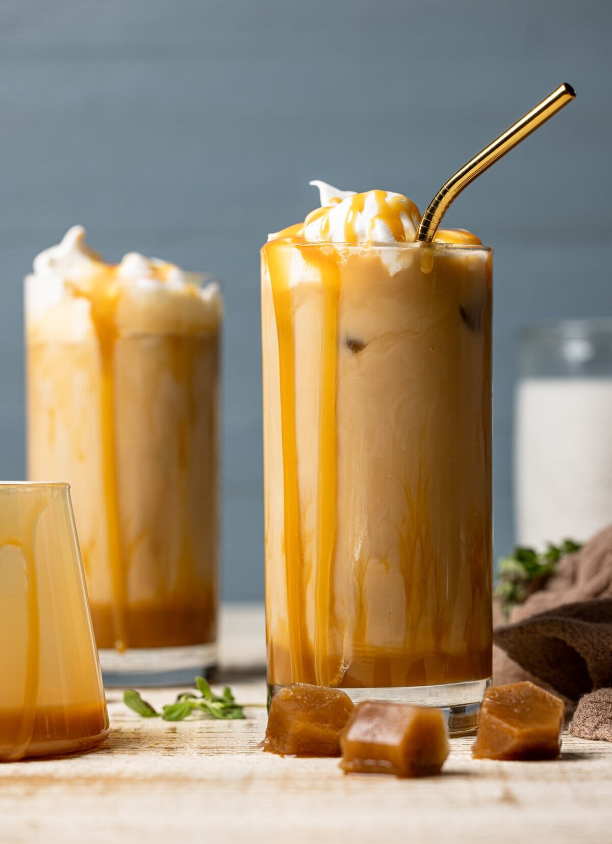 Iced Coffee Recipe with Salted Caramel
