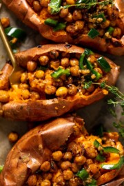 Spiced Chickpea Stuffed Sweet Potatoes | Orchids + Sweet Tea