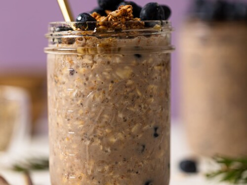 Protein Loaded Blueberry Overnight Oats