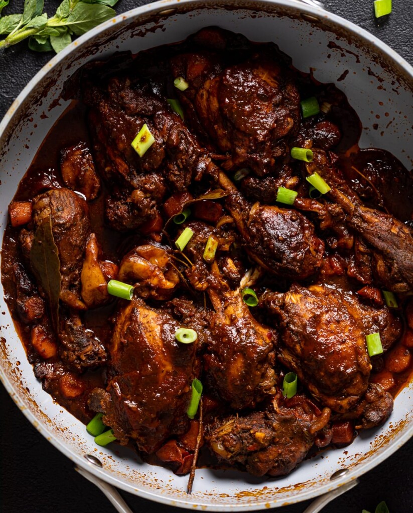 Authentic Jamaican Brown Stew Chicken Orchids + Sweet Tea