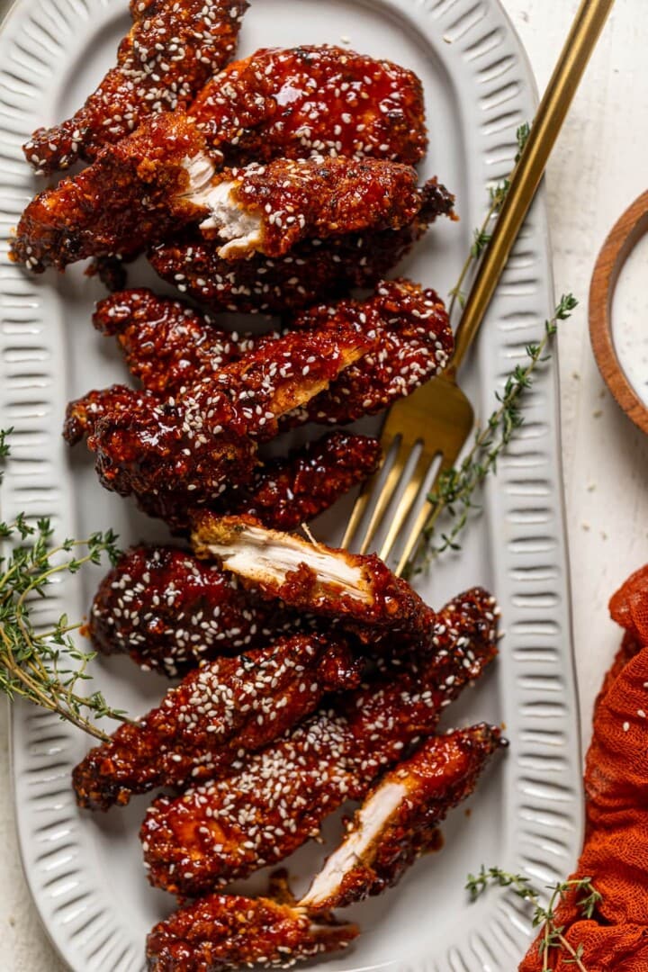 Spicy Gochujang Chicken Tenders Orchids Sweet Tea 2873