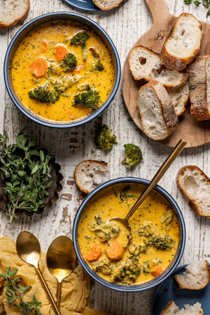 Roasted Broccoli Cheddar Soup | Orchids + Sweet Tea