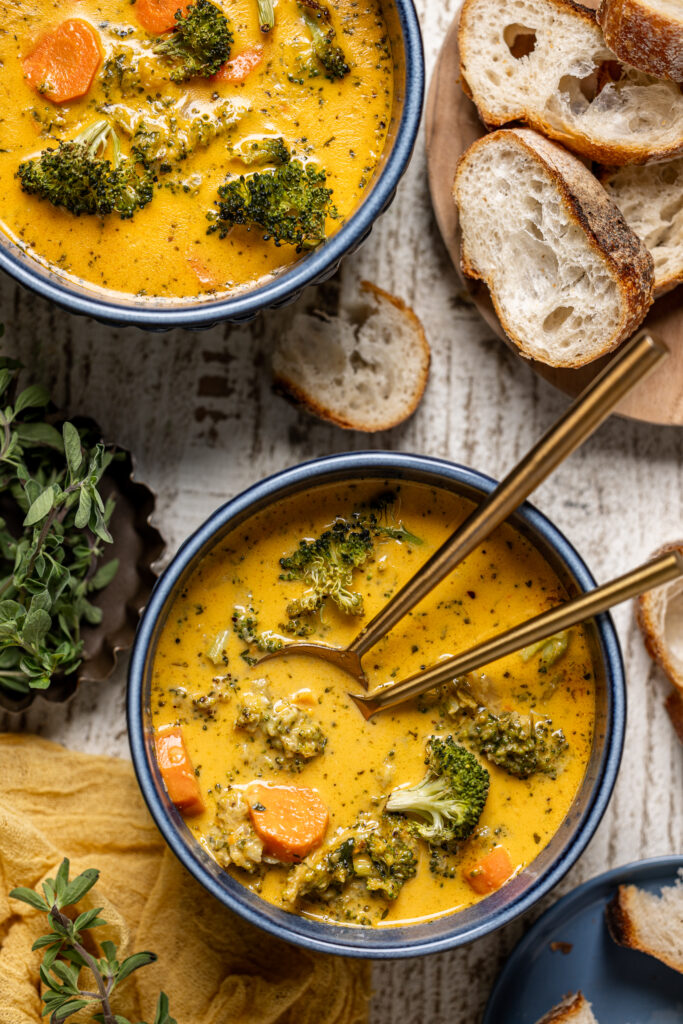 Roasted Broccoli Cheddar Soup | Orchids + Sweet Tea
