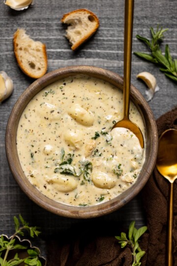 Creamy Garlic Chicken Gnocchi Soup | Orchids + Sweet Tea