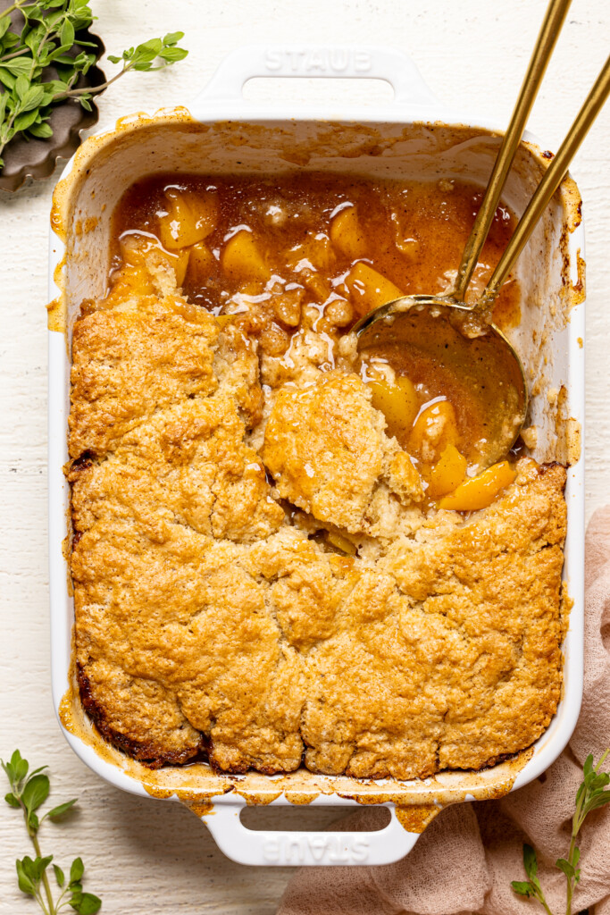 Easy Southern Peach Cobbler [with Canned Peaches] | Orchids + Sweet Tea