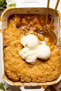 Easy Southern Peach Cobbler [with Canned Peaches] | Orchids + Sweet Tea