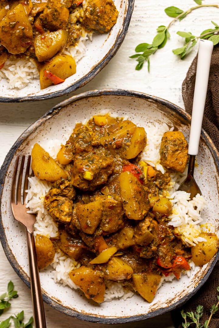 Spicy Coconut Curry Chicken Bowl | Orchids + Sweet Tea