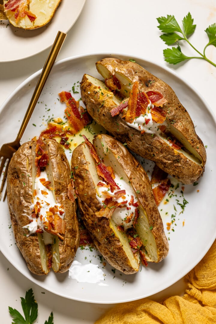 Air Fryer Bacon Baked Potato | Orchids + Sweet Tea