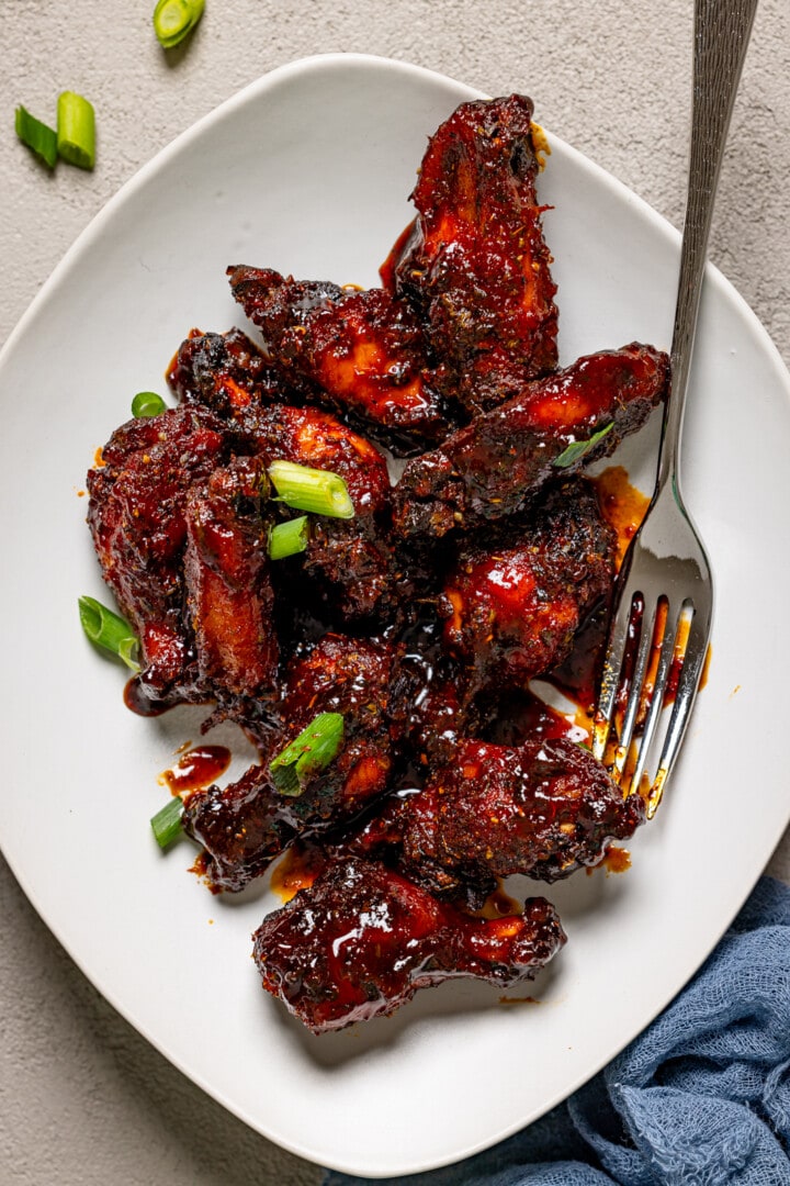 Baked Sticky Honey BBQ Chicken Wings | Orchids + Sweet Tea