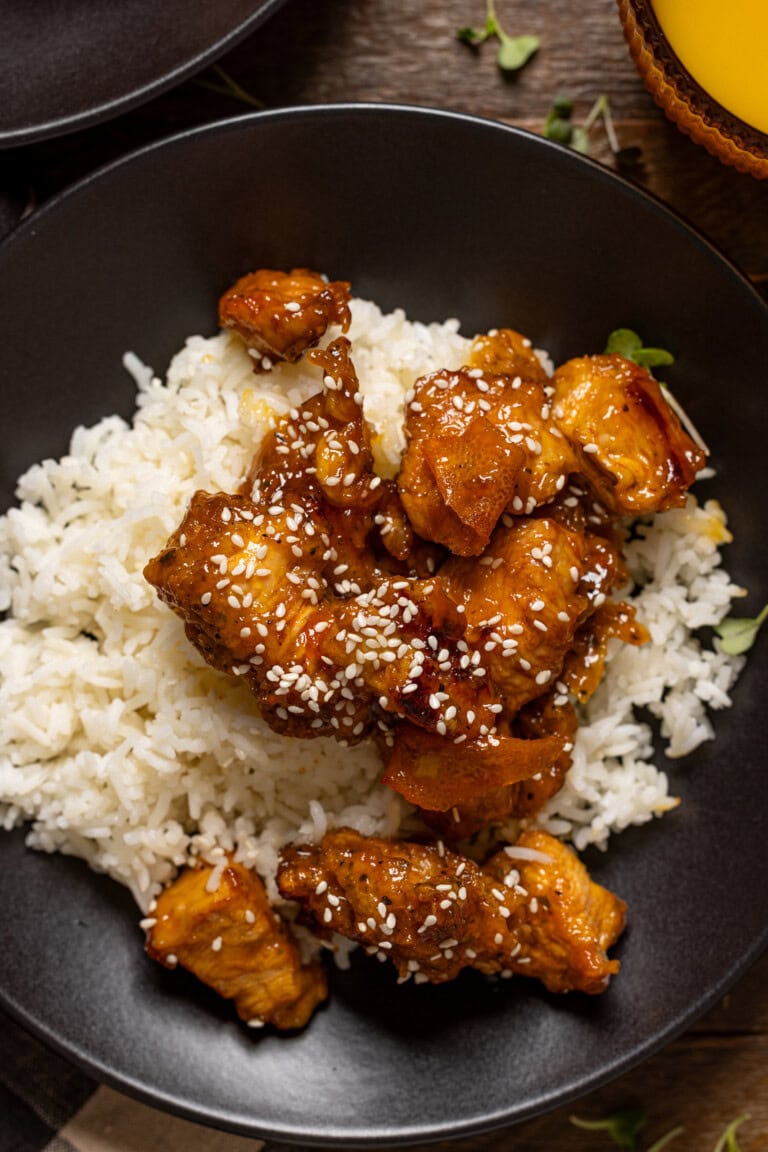 Takeout Orange Chicken Orchids Sweet Tea