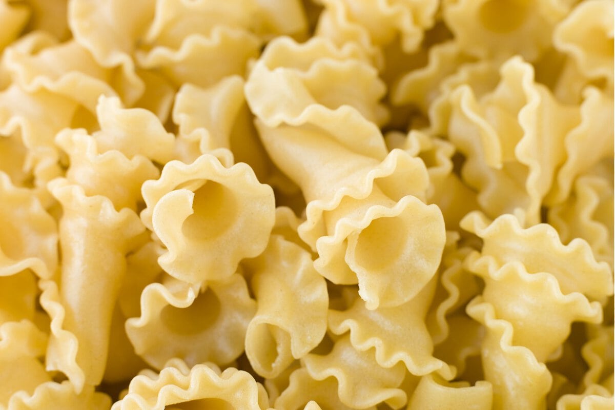 Campanelle flower petal looking pasta.