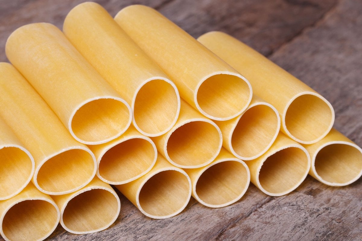 Big cylinder tube shaped pasta