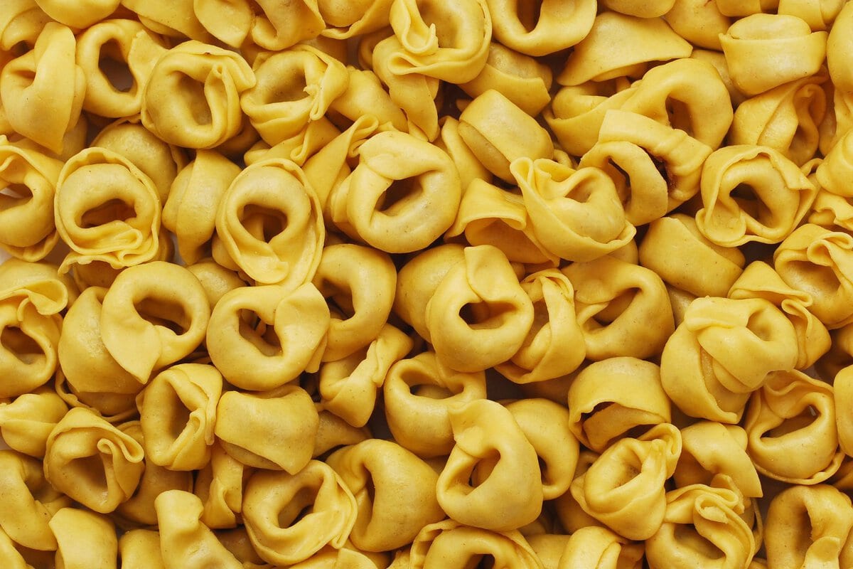 Tortellini stuffed pasta.