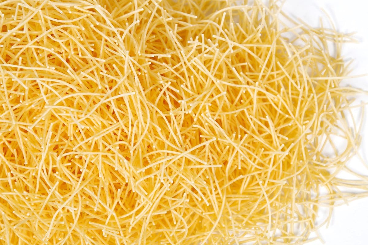 Vermicelli thin shaped pasta