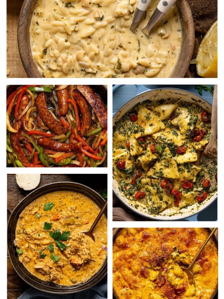 One pot dishes collage.