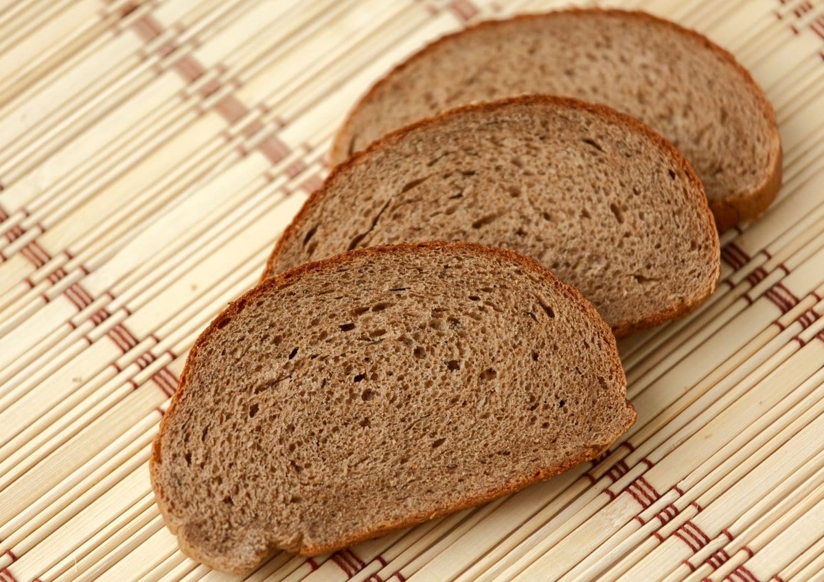 Three slices of Whole Wheat Bread.